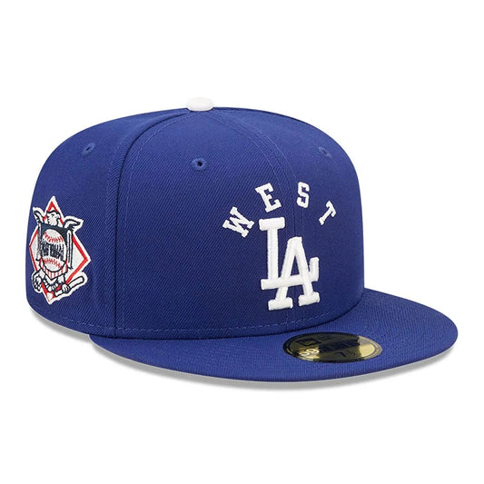 NEW ERA 59FIFTY MLB LEAGUE LOS ANGELES DODGERS TEAM BLUE FITTED CAP